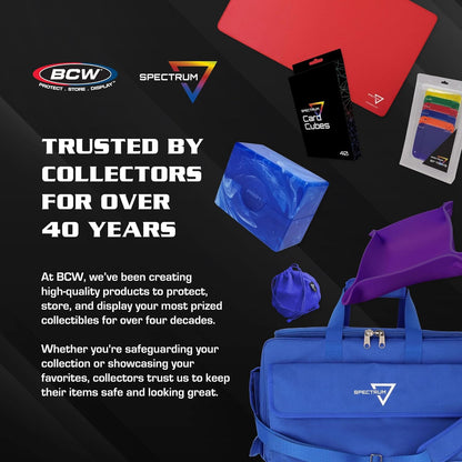 BCW Spectrum Card Cubes | Holds 60 Sleeved Cards | Crystal Clear Acrylic Storage