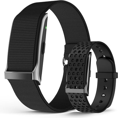 Smart Bracelet, Wearable Activity & Fitness Tracker Band, 24H Sleep Tracker, All-Day Continuous Heart Rate Blood Pressure Stress HRV Monitor, 173 Sport Modes Smart Wristband with 2 Bands, Free APP