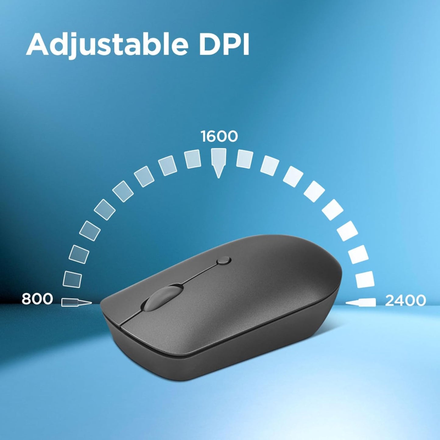 Lenovo 540 Wireless Computer Mouse for PC, Laptop, Computer with Windows or Chrome OS - 2.4 GHz USB-C Wireless Pairing Receiver - Compact Size - 18-Months Battery Life - Ambidextrous - Storm Grey