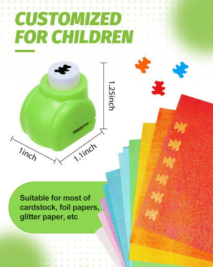 UCEC 20PCS Kids Mini Hole Puncher for Crafts, Paper Punch Shape Maple Leaf Heart Star Snowflake, Shaped Hole Punches Shape Cutters for Paper Nail Art Thanksgiving Christmas Gifts Scrapbooking Cards