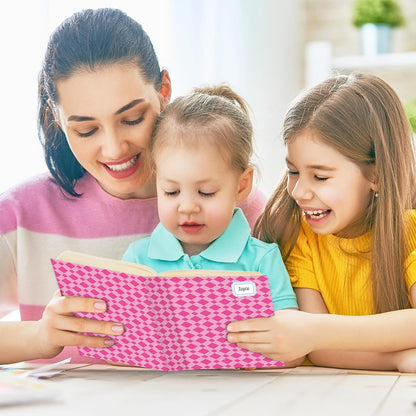 Jumbo Book Covers 8 Pack Reusable Fabric Book Cover Protective Books Covers 9 x 11 Inch Colorful Plaid Stretchable Books Sleeve Cover with Sticker for Most Hardcover Textbooks Up to 10 x 12.5 Inch