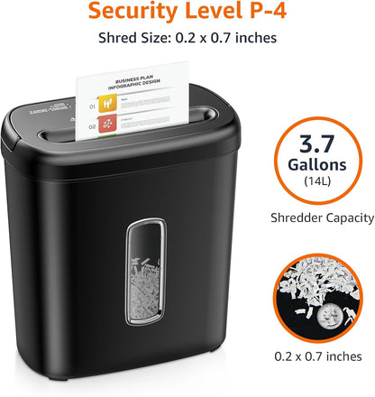 Amazon Basics 8-Sheet Cross Cut Paper Shredder and Credit Card Shredder - Black