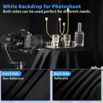 HEMMOTOP Black Backdrop Background,10x20 ft Black Screen for Photoshoot, Photo Backdrop Cloth for Party, Photography, Photo Video Studio and Television (Backdrop only)