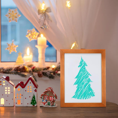 Chuangdi Desktop Dry Erase Board Whiteboard with Stand 14 x11 Desktop Whiteboard Wooden Frame White Writing Board with 8 Pcs Marker Pens 1 Magnetic Eraser for School Office Restaurant Menu Supplies