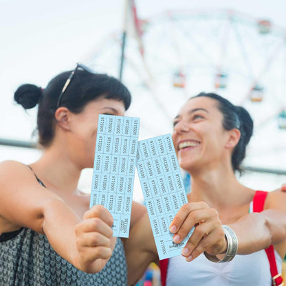 Kosiz 504 Sheets 25 Bid Raffle Ticket with Different Numbers Per Sheet Chinese Auction Tickets for Events Church Basket Auction Silent (Light Blue)