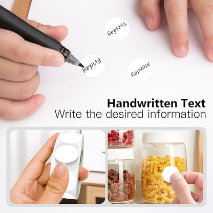 White 1 Inch Round Color Coding Labels with 4000 Dots, 4 Rolls - Bright Color Dot Stickers for File Folders, Inventory System - Highly Visible