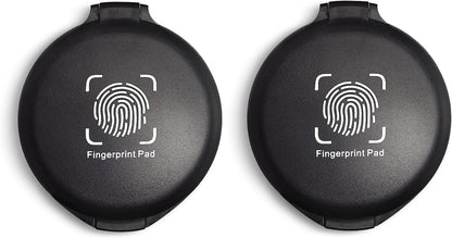 2 Pack Thumbprint Fingerprint Ink Pad for Notary Supplies Identification Security ID Fingerprint Cards Law Enforcement Fingerprint Black Stamp Ink pad