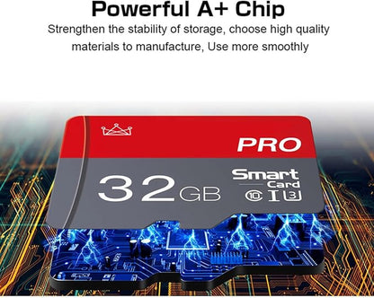 Micro Memory Card 32GB 2-Pack Memory Cards 32GB with Adapter Class 10 High Speed Mini TF SD Card for Smartphones/Camera/Tablet 2-PCS