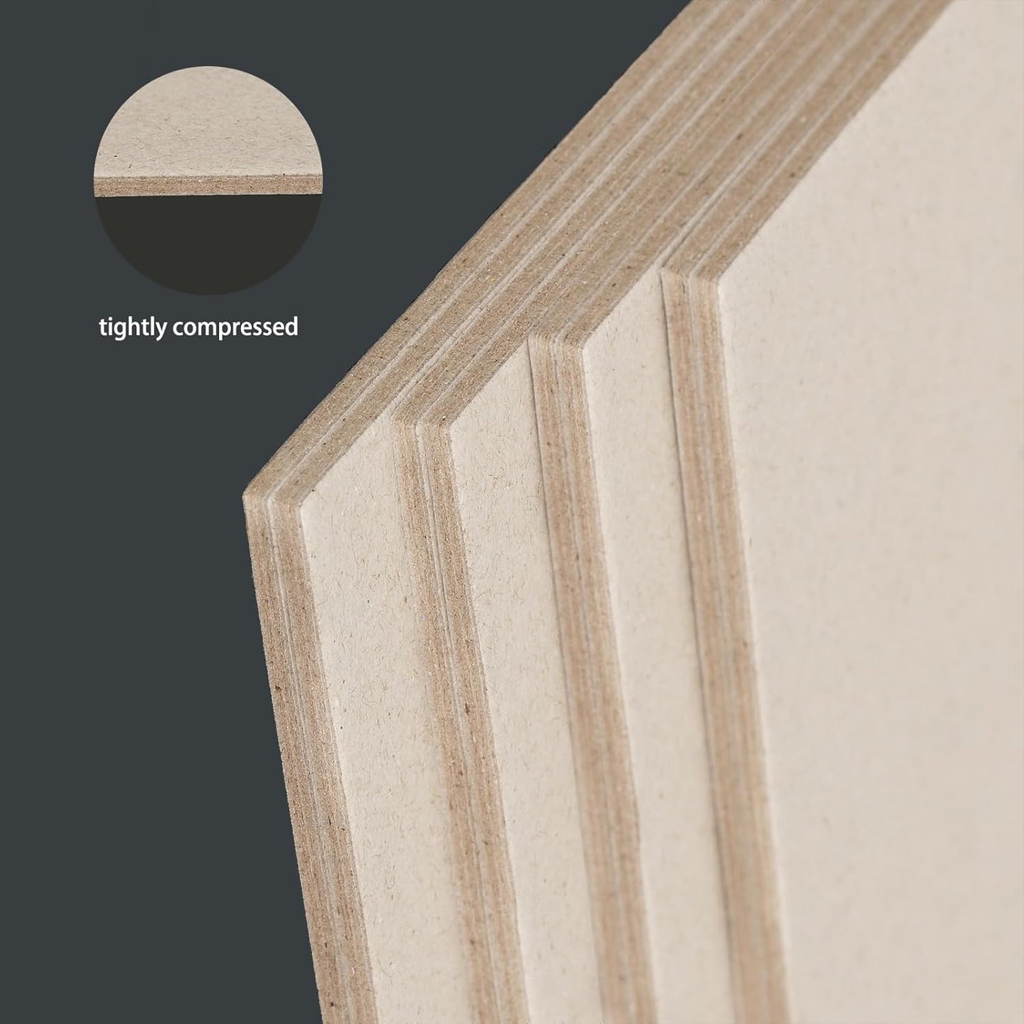 25 Pcs Book Board, Binder Board, Cover Board, Heavy Duty Chipboard for Book Binding, DIY Cardboard (Gray, 3 x 5 Inch 80PT)