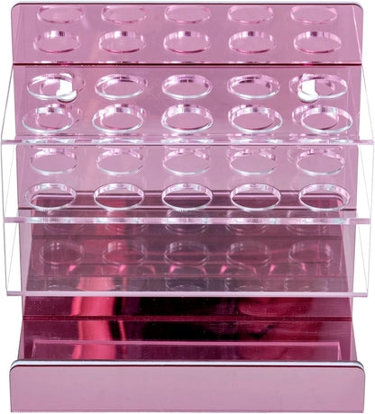 MyGift Dry Erase Marker Holder 10 Slots Whiteboard Marker Holder For Wall Dry Erase Eraser Holder Wall Mount Rose Pink