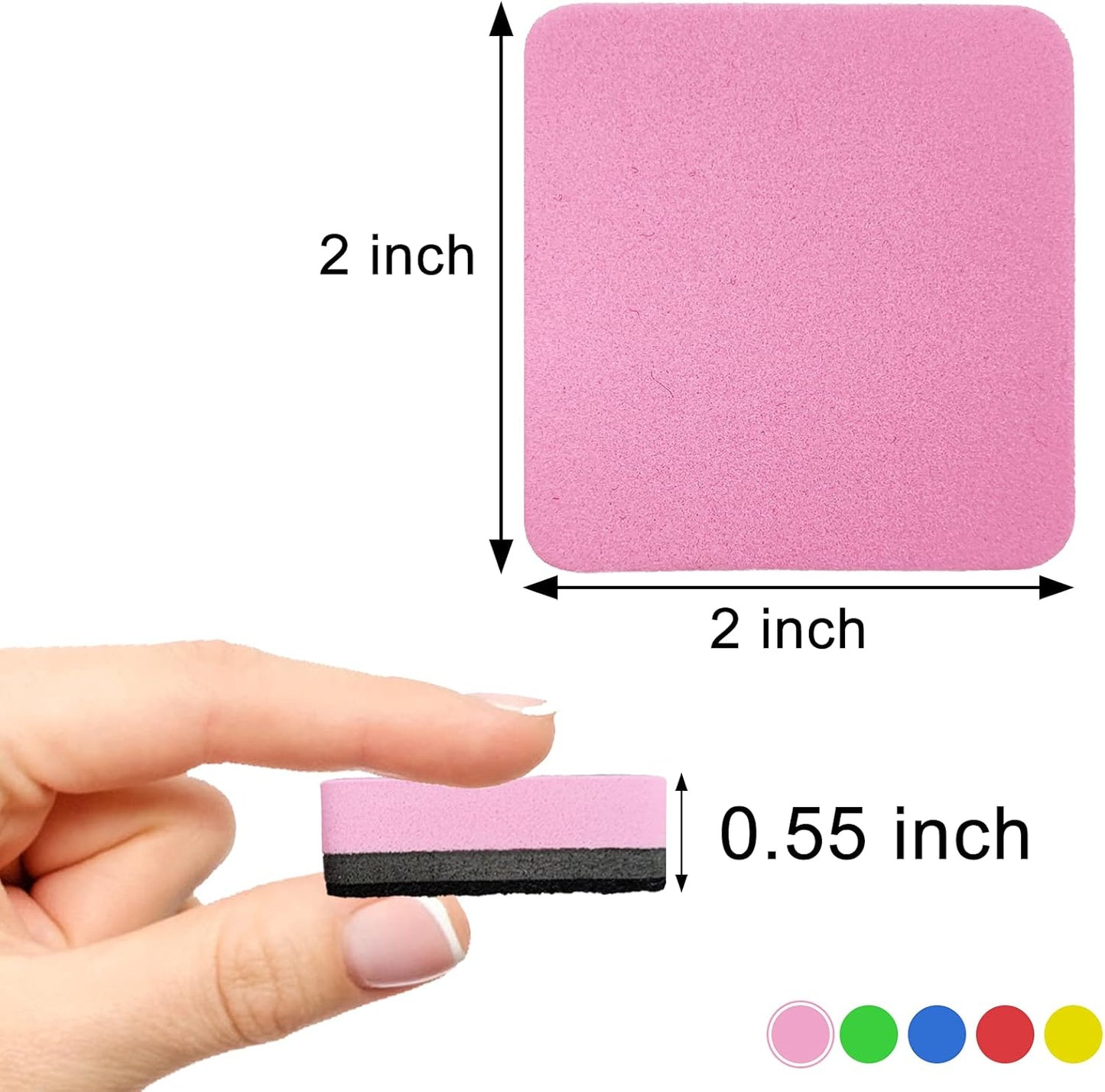 OWLKELA 30 Pack Whiteboard Eraser for Kids and Adults, Magnetic Whiteboard Eraser for Cleaning Dry Erase Markers on Magnetic Soft Whiteboard, Glass Whiteboard and Dry Erase Board