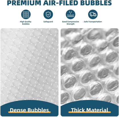 Metronic Bubble Cushioning Wrap 16 Inch x 36 FT, Dense Bubble Packing Air Wrap Clear Bubble Packing Roll for Shipping and Moving Supplies, Perforated Every 12"