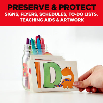 Scotch Thermal Laminating Pouches, 200 Count, Clear, 3 mil., Ideal Office or School Supplies, Fits Letter Sized Paper (8.9 in. × 11.4 in.)