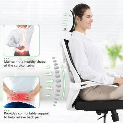 Mesh Desk Office Chairs,Compute Executive Chair with Lumbar Wide Comfty Desk Chair for Home & Office,Bedroom,Study,Student (Black)