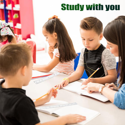 28 Pack Plastic Ruler 12 Inch Transparent Rulers - Metric Bulk for Kids School Office Classroom, Clear