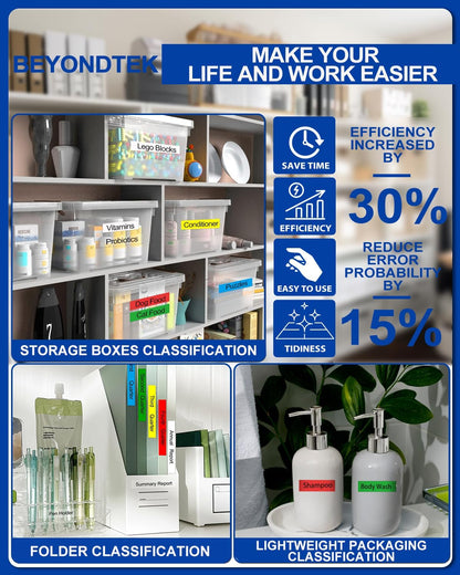 PTD210 Tape TZe131 TZe231 TZe431 TZe531 TZe631 TZe731 P Touch Label Tape 12mm 0.47 Laminated Tape Compatible P-Touch PTH110 PTH100 PTD210 PTD200 PTD400AD PTD600 Label Maker (6 Pack Combo Set)