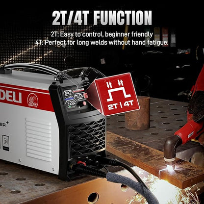 ANDELI Plasma Cutter,50A Heavy Duty Non-Touch Pilot Arc，3/4''Maximum Cut 110/220V，Upgraded LED Display，Exclusive ECO Mode，Expanded Plate Cutting,Rust Removal,PT/2T/4T