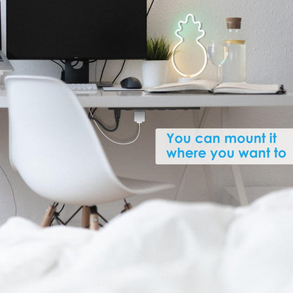 2Pack Metal Wall Mount Power Strip, Mountable Power Outlet with 6 AC Outlets, Aluminum Alloy Mount Power Socket with Switch, 6 FT SJT 3/C 14AWG Power Cord, 15A 125V 1875W (6AC)