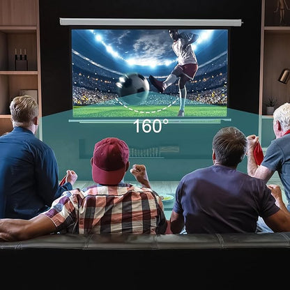 YODOLLA 72" Projector Screen Motorized 16:9, 4K HD Pull Down Retractable Projection Screens Electric Automatic Wall Ceiling Movie Screen for Office Classroom Indoor with Remotes