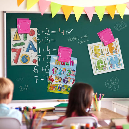 FINDMAG Pink Magnetic Clips, 2.2inch Heavy Duty, Strong Magnet Clips for Fridge, Whiteboard, Classroom, Office (Pack of 4)