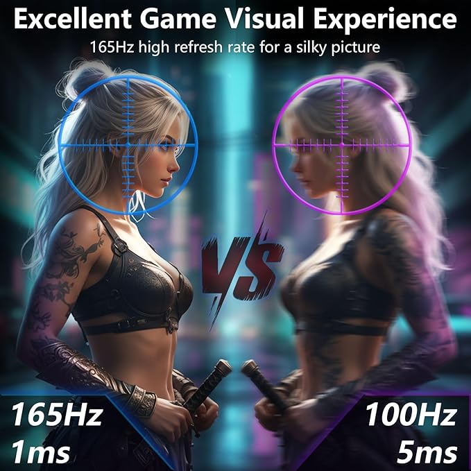 49 Inch Curved Ultra Wide Gaming Monitor, 5K (5210x1440P), 144Hz/165Hz 1500R, 32:9 127% sRGB, FreeSync, Height Adjustable Screen Monitor, HDMI 2.1 And DP 1.4, Supports Wall Mounted Installation