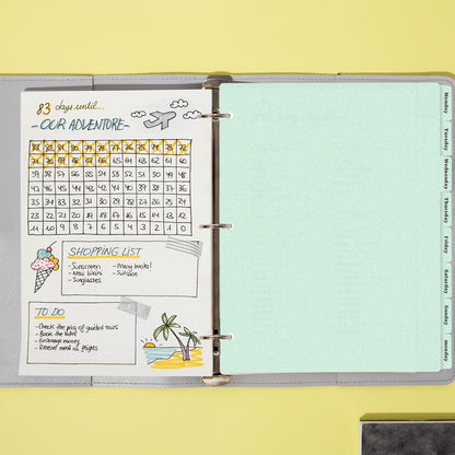 3 Ring Green Binder Dividers with 8-Tabs, A4 Binder Dividers, Sturdy Plastic Divider, Suitable for Notebooks and Binders, Tabs for Binder, 3 Hole Punch (Green,A4)