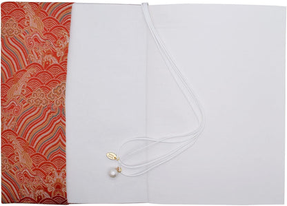 BLBMH A5 Book Covers with Bookmarks Adjustable Fabric Paperbacks Book Cover for Privacy Hardcover Softcover Novels Notebook Protector Fit for 5.5x8.3 inch - Chinese Red
