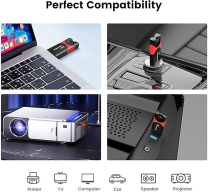 KOOTION Flash Drive 64 GB USB 3.0 Flash Drive Thumb Drive Retractable 64G Memory Stick Ultra High Speed USB Stick Rugged Jump Drive with LED Indicator for Data Storage and Transfer