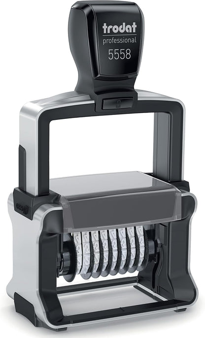 Rubber Stamp Creation Heavy Duty Numberer, 8 Digit Self-Inking Numbering Stamp 5mm Character Height Purple