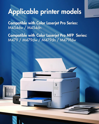 414X Toner Cartridges 4 Pack High Yield (with Chip) Compatible Replacement for HP 414X 414A for HP Color Laserj Pro MFP M479fdw M479fdn M454dw M454dn M479dw Printer | W2020X W2021X W2022X W2023X