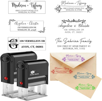 Custom Stamp Self Inking Return Address Stamp, Personalized Stamp with Text Logo | Business Logo Stamp | Address Stamp | Wedding Stamp
