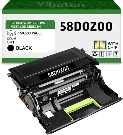 High Yield 58D0Z00 Black Imaging Drum Compatible for Lexmark 58D0Z00 Drum Unit for B2865dw MS725dvn MS821dn MS821n MS823dn MS825dn MS826de MX721ade MX722ade MX822ade MX826ade MX826adxe Printers