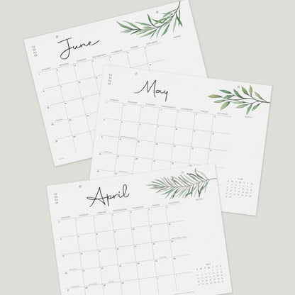 Cabbrix Aesthetic Desk Calendar 2025-2026 Covering July 2025 to June 2026, Monthly Desktop Calendar with Notes for Home Office School (Black, 15 x 12 inch Medium)
