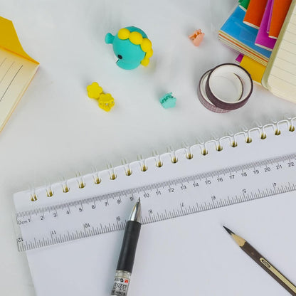 30 Packs Clear Plastic Ruler 12 Inch with Centimeter and Millimeter, Metric Rulers Bulk for Kids Classroom School Office