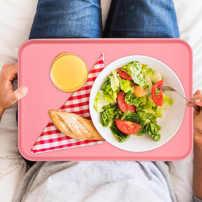 8 Pack Plastic Art Trays Plastic Fast Food Trays Bulk 15 x 10.6 Inch Stackable Activity Crafts Organizer Tray Rectangular Lunch Tray for DIY Projects, Painting, Beads, Organizing Supply, 8 Color