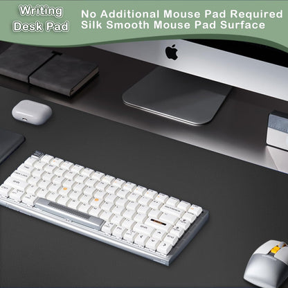 Boutilon Leather Desk Pad Protector,Non-Slip Mouse Pad,Laptop Desk Pad,Office Mouse Mat,Waterproof Leather Desk Blotter,Desk Writing Pad for Office and Home (M-Black,30"x14")