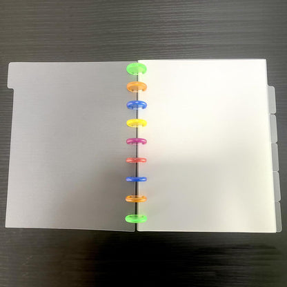 18 Pcs Blank Binder Planner Dividers for Discbound Notebooks, 7 x 9.25 in Binder Index Dividers Discbound Notebook Dividers for 9-Discs Classic Happy Planners(3 Sets,18 Sheets in Total)