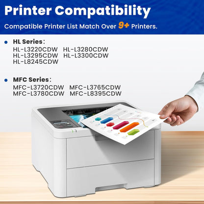 TN229XL Toner Cartridge MFC-L3780CDW Compatible for Brother TN229XL TN229 Replacement TN-229 XL Toner Cartridges 4 Pack Work with MFC-L3780CDW HL-L3280CDW MFC-L3720CDW HL-L3220CDW HL-L3300CDW Printes