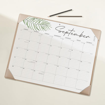 Large Desk Calendar 2025-2026 with Desktop Mat, Cabbrix Desk Pad Calendar 21 x 16-1/2 Inch from July 2025 to December 2026, Desk Blotter Calendar for Home School and Office