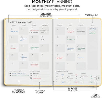 Undated, 2025 Planner, 5.8” x 8.3” - The #1 Productivity Planner to Achieve Your 2025 Goals - Planner 2025-2026 by PRODUCTIVITY STORE (A5, CREAM)
