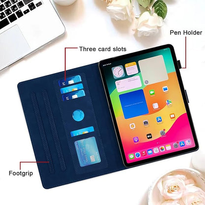 Case for Samsung Galaxy Tab A9 Plus/A9+ 5G 11 Inch 2023 Model (SM-X210/X216/X218), Multi-Angle Viewing Smart Stand with Pocket Auto Wake/Sleep PU Leather Tablet Cases Flip Folio Cover Blue