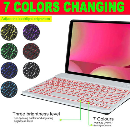 Keyboard Case for Samsung Galaxy Tab 10 FE Plus 13.1inch, S10 FE+ Smart Keyboard Case Magentic Cover with S-Pen Holder, Rose Gold