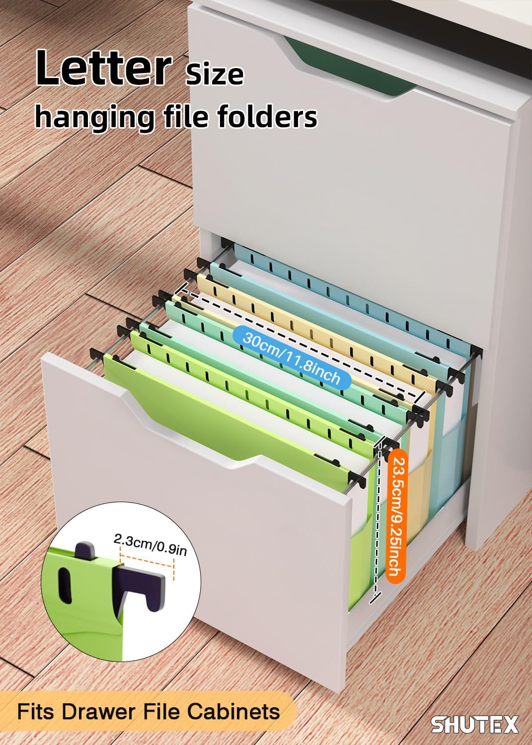 Extra Capacity Plastic Hanging File Folders,12 Pack Reinforced Hang Folder,Heavy Duty 2 Inch Expansion,Filing Cabinet Folders Letter Size for Bulk Files/Medical Charts (Morandi Colors)