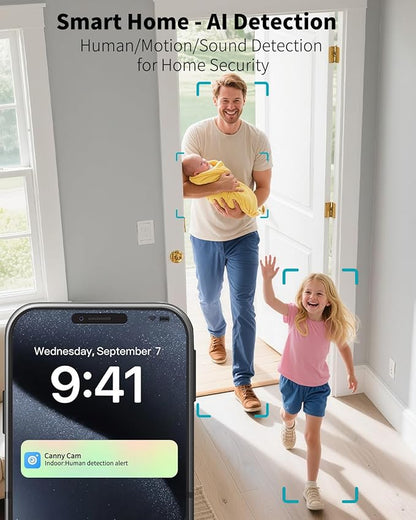VIMTAG 5G 4MP Security Camera Indoor, 2 Pack Dog Camera with Speaker 360 Motion Tracking, IR Night Vision, Indoor Cameras for Home Security Puppy Cat, 2-Way Audio, Support Alexa, Card (Not Included)