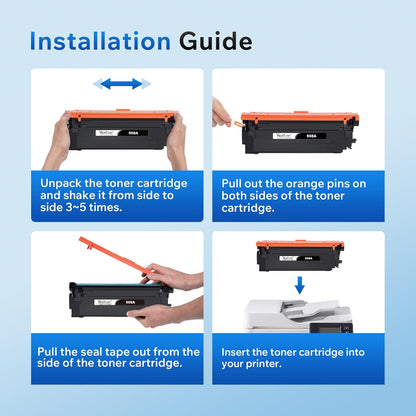 4 Pack for HP 508A Toner Cartridge CF360A CF361A CF362A CF363A High Yield Work for HP Color Laserjet M552 M552dn M553 M553n M553dn M553x M557 M577c M577z M577f M577dn(Black/Cyan/Magenta/Yellow)