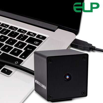 ELP 16MP Autofocus USB Camera with Metal Case - Mini UVC USB2.0 4K Webcam with 68 No Distortion Lens IMX298 Sensor for PC & Home Surveillance