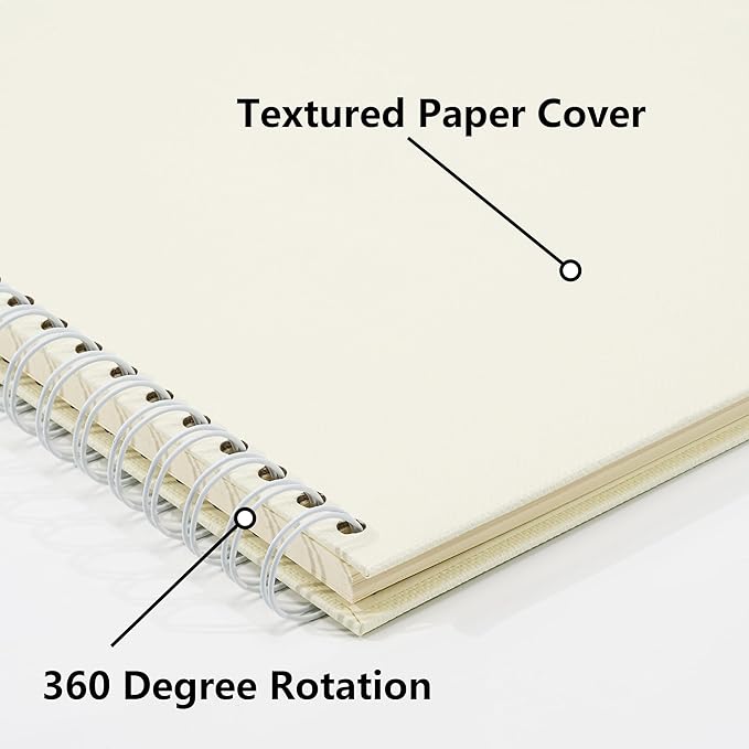 Vienrose Scrapbook Album 12x12 Inch Blank Thick Kraft Paper DIY Scrapbooking Supplies, Large Scrap Book Photo Albums for Wedding Travel Family Baby - Perfect Holiday Gifts Beige 40 Sheets/80 Pages
