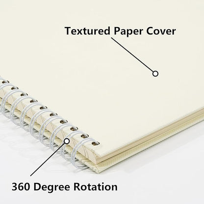 Vienrose Scrapbook Album 10x10 Inch Blank Thick Kraft Paper DIY Scrapbooking Supplies, Small Scrap Book Photo Albums for Wedding Travel Family Baby - Perfect Holiday Gifts Beige 20 Sheets/40 Pages