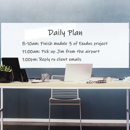 T&W SAME FILM White Board Dry Erase-Whiteboard Wall Sticker Roll 17.3''X78.7''-Self Adhesive Dry Erase Paper for Desk/Glass/Fridge/Office/Door/Classroom/Kids/Adults-3 Markers-White