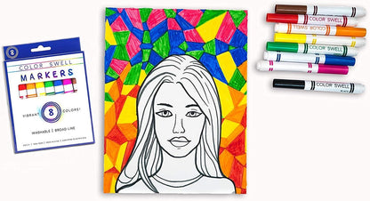 Color Swell Washable Bulk Markers 10 Boxes of 8 Vibrant Colors Are Perfect for Teachers, Kids, Parties, and Classrooms